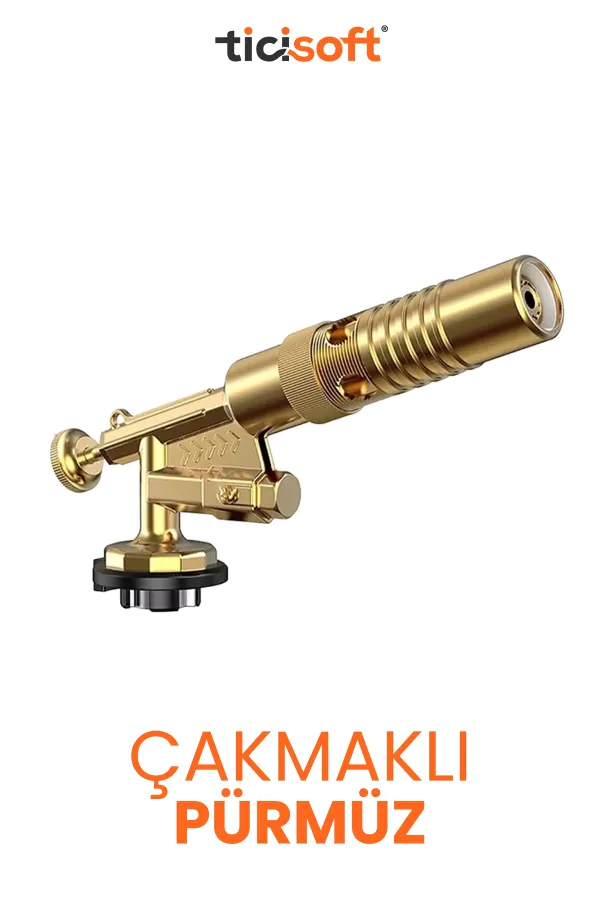 Çakmaklı Pürmüz 1300° Gazlı Torch Jet Metal Alev Tabancası 400ml Kamp Gazı Soba Yakma Tutuşturma