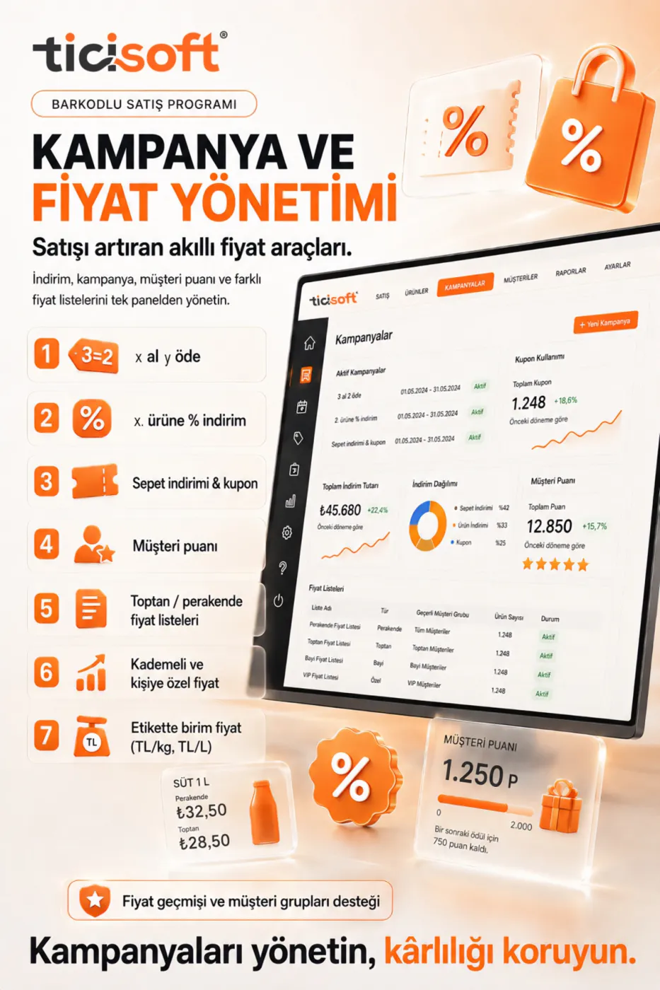 Barkodlu Satış Programı | Market Bakkal Stok Personel Takip ve Kasa POS Sistemi | Ömür Boyu Lisans