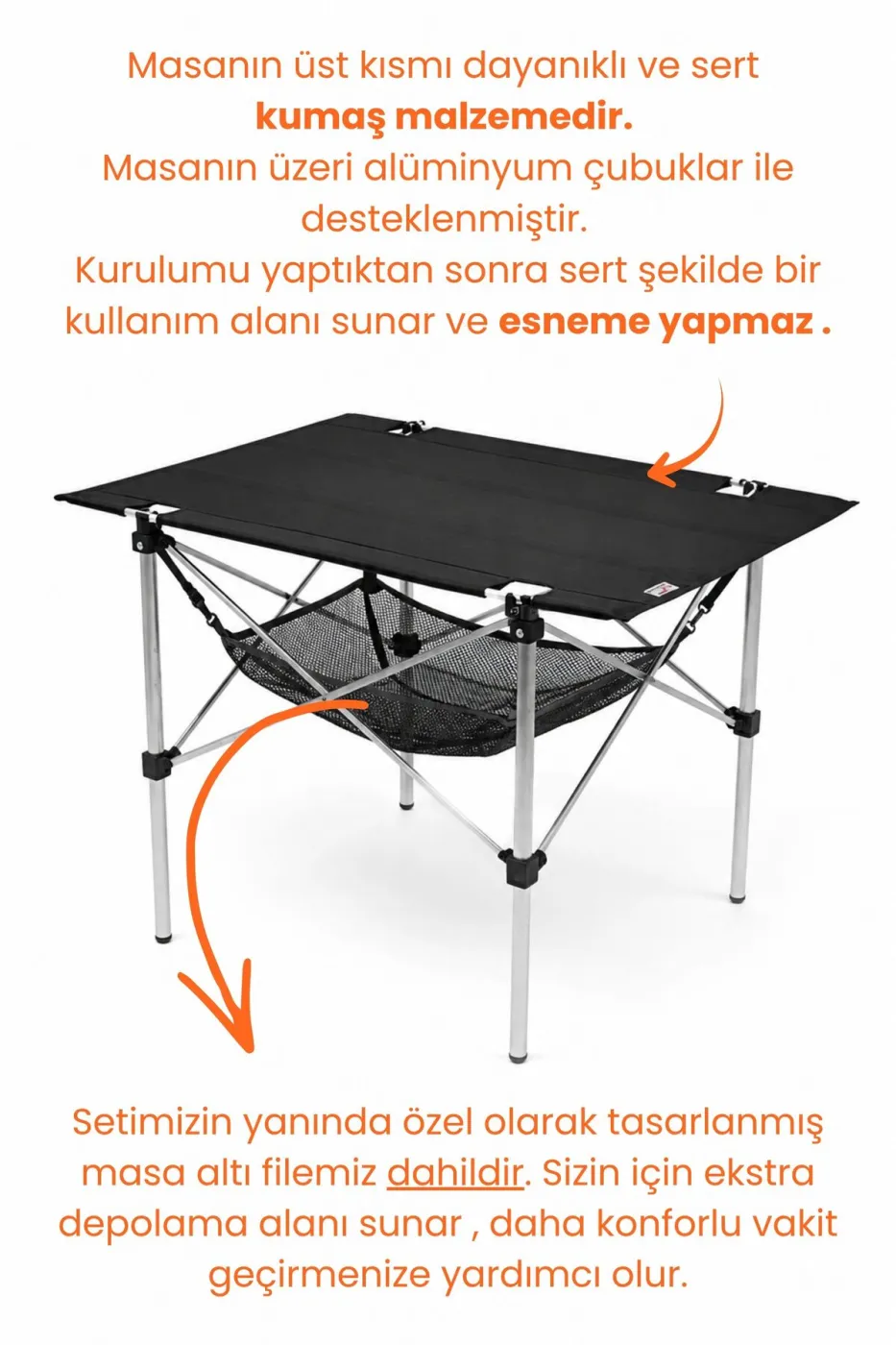 Fileli Kamp Masası Dayanıklı Taşıma Çantalı Bardaklıklı Kamp Sandalyesi Katlanabilir Hafif Taşınabilir Kamp Seti