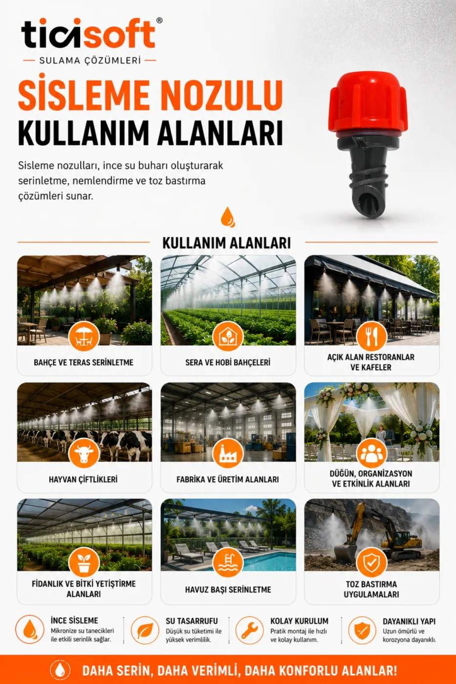 1745 Parça Damlama Sulama Sisleme Seti Sulama Zamanlayıcısı Musluk Tipi Pilli Bahçe Sera Tarla Hobi Bahçesi Saksı Nemlendirme Misting Buharlama Spagetti Hortum